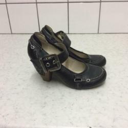 Donker Blauwe Lederen pumps