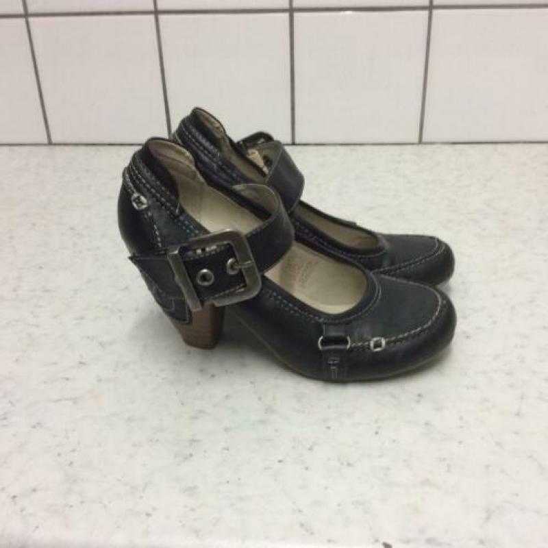 Donker Blauwe Lederen pumps