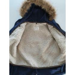 Stoere winterjas Zara - maat 98 - uitneembare voering