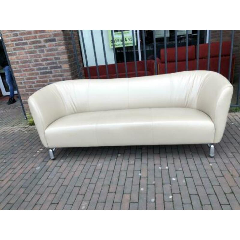 Leolux 3 zits pupilla bank Wapiti Sand leer design zetel