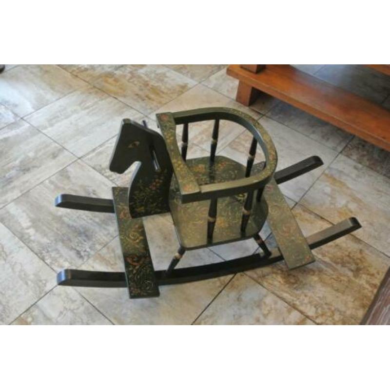 Houten Kinder Hobbelpaard 50e jaren(Hindeloopen)