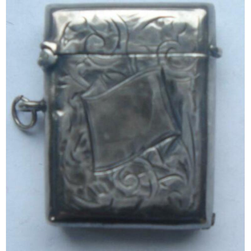 Antiek 925 Sterling Silver Vesta Case