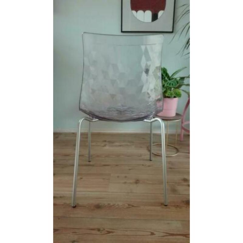 Calligaris ice, design stoel, Italiaans, transparant