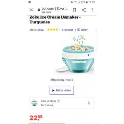 2 Zoku ijsmakers blauw turquoise
