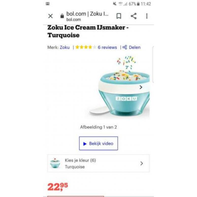 2 Zoku ijsmakers blauw turquoise