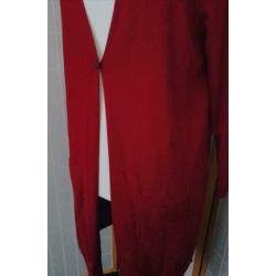 Warm rood lang vest van Adia Maat 44/46