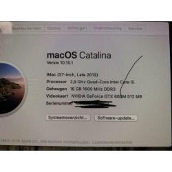 iMac 27 INCH eind 2012, in prima staat. Nieuwste update.