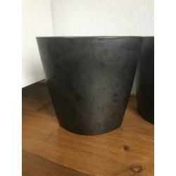 Bloempotten antraciet 30cm (2st)