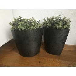 Bloempotten antraciet 30cm (2st)