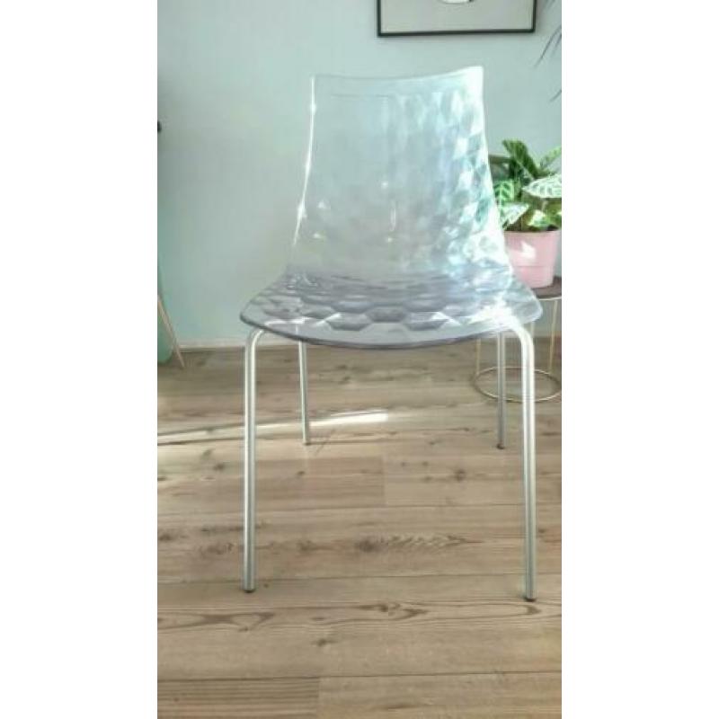 Calligaris ice, design stoel, Italiaans, transparant
