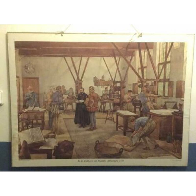 14 vintage schoolplaten