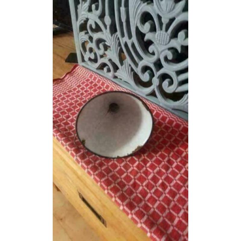 Grote antieke trechter kobalt blauw