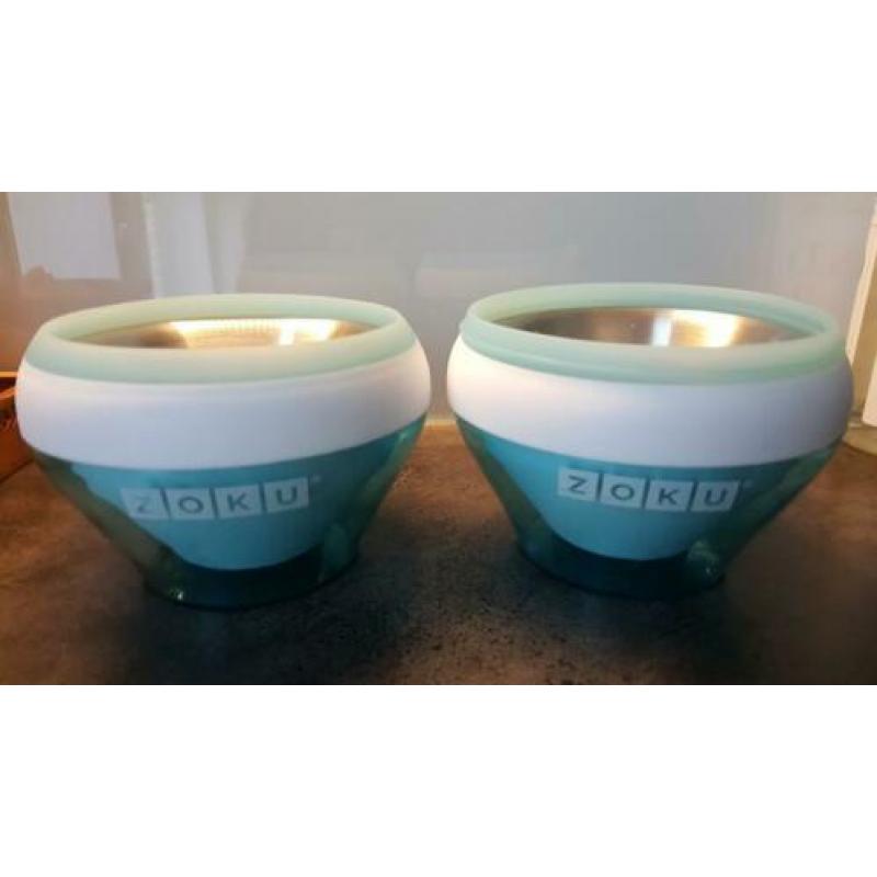 2 Zoku ijsmakers blauw turquoise