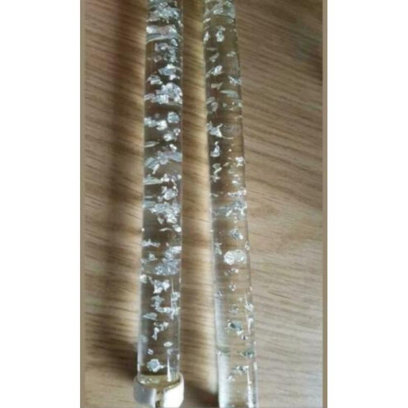 Lucite vlamloze kaarsen met bladgoud
