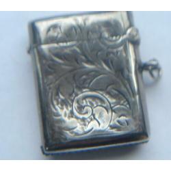 Antiek 925 Sterling Silver Vesta Case