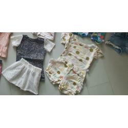 pakket handmade meisjes kleren maat 80/86