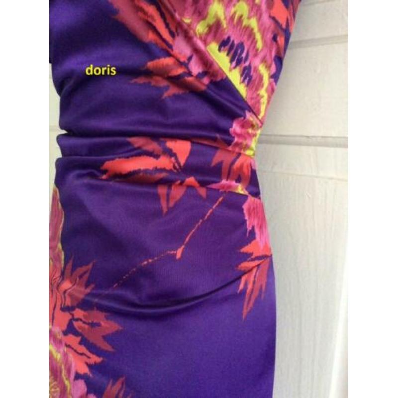 mooi bloemen one shoulder jurk Karen Millen maat 12/40 de st