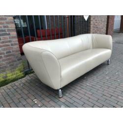 Leolux 3 zits pupilla bank Wapiti Sand leer design zetel