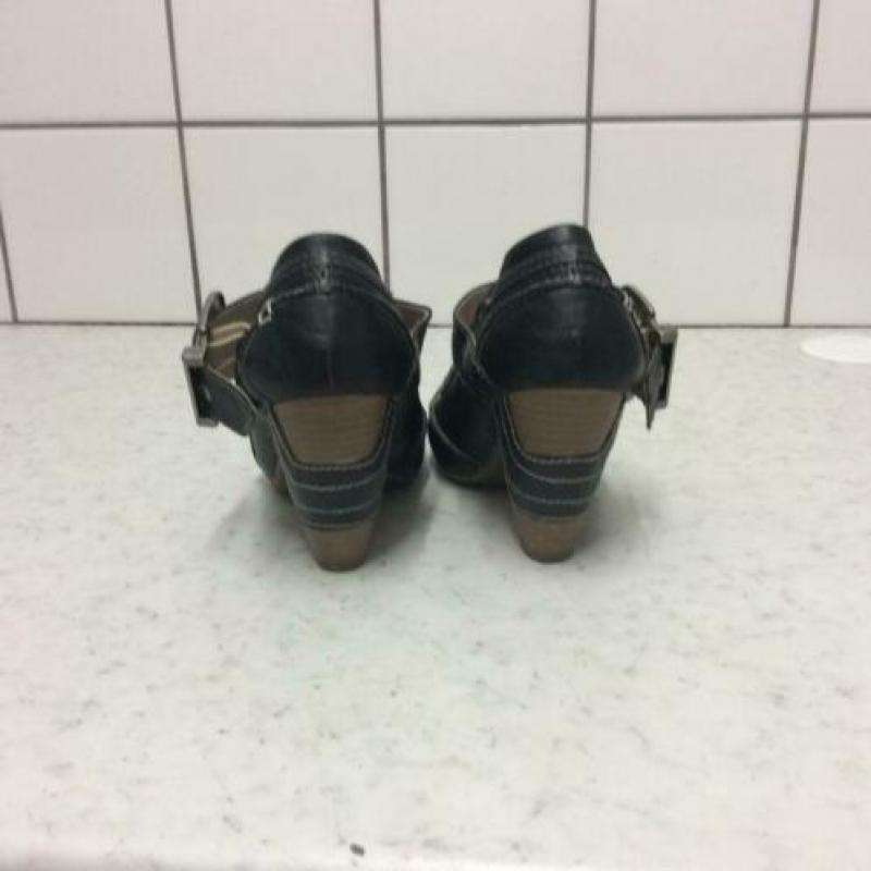 Donker Blauwe Lederen pumps