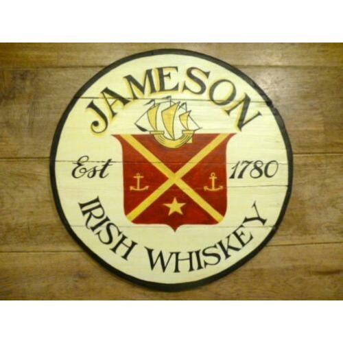 Handgeschilderde Ierse/Schotse pubborden/Jameson whiskey