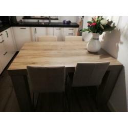 Eettafel en salontafel set