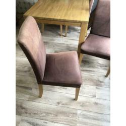 Tafel, 6 persoons, licht bruin