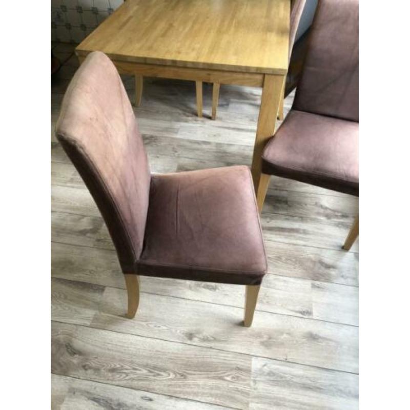 Tafel, 6 persoons, licht bruin