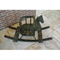 Houten Kinder Hobbelpaard 50e jaren(Hindeloopen)
