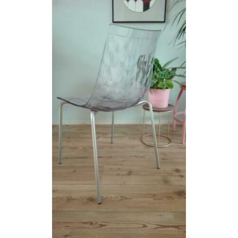 Calligaris ice, design stoel, Italiaans, transparant