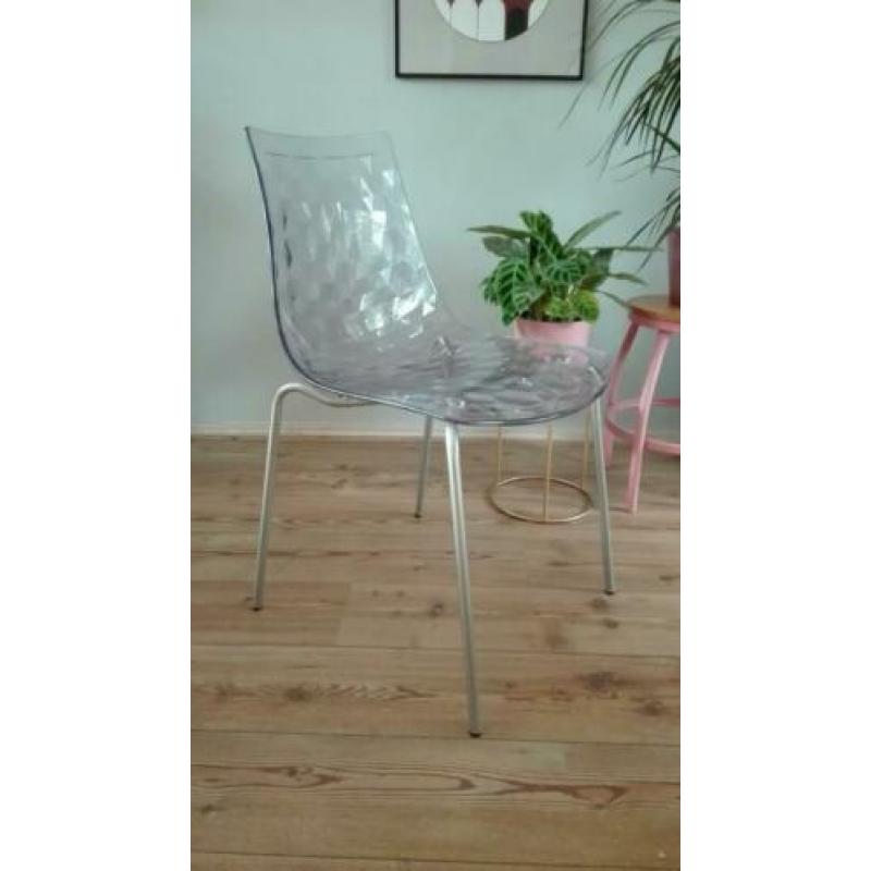 Calligaris ice, design stoel, Italiaans, transparant