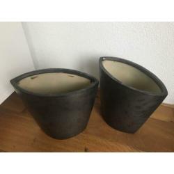 Bloempotten antraciet 30cm (2st)