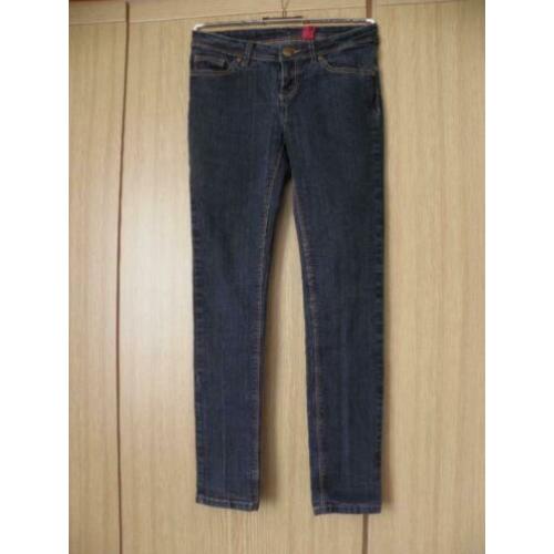 Blauwe skinny stretch jeans broek YES YES 164 XS 34 prima