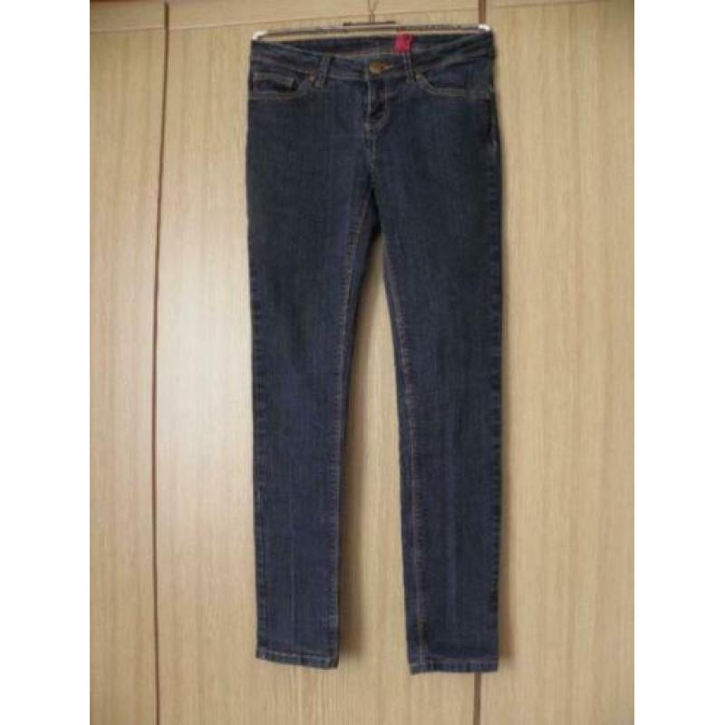 Blauwe skinny stretch jeans broek YES YES 164 XS 34 prima