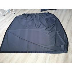 Zwarte Velvet/velours gordijnen