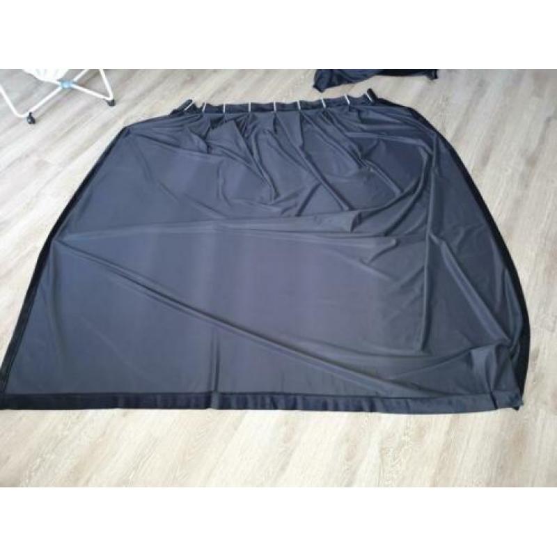 Zwarte Velvet/velours gordijnen