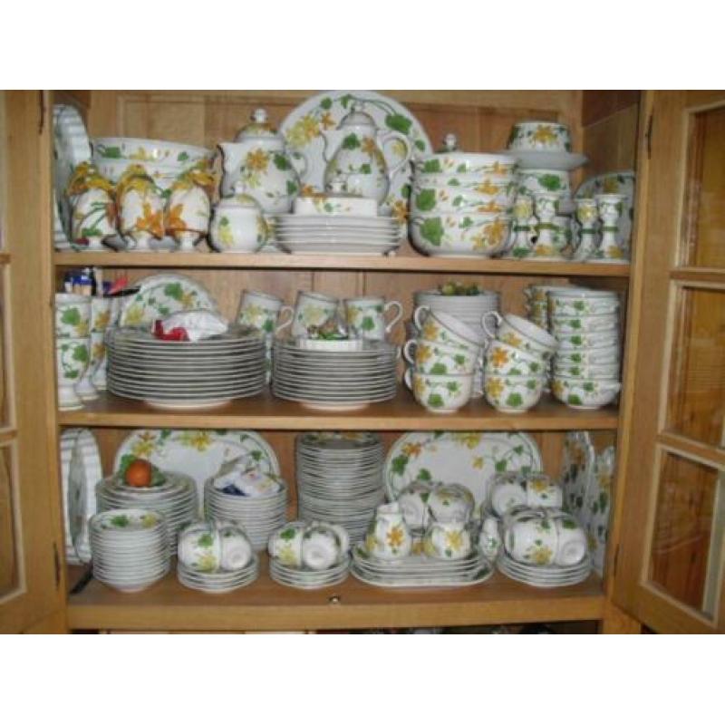 Geranium Villeroy en Boch servies onderdelen