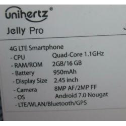 Unihertz Jelly kleinste smartphone ter wereld Android 7