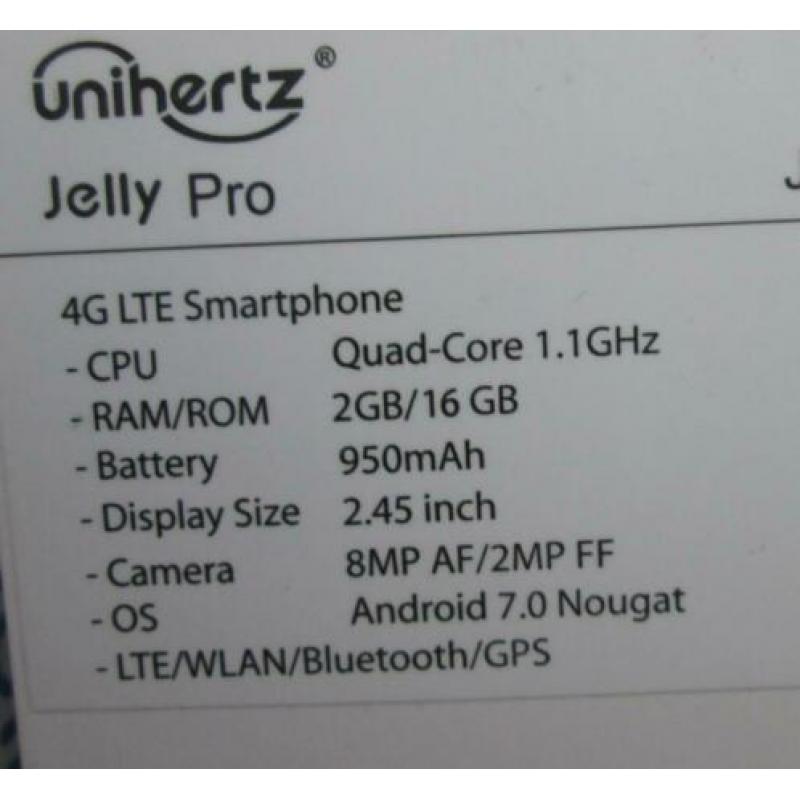 Unihertz Jelly kleinste smartphone ter wereld Android 7