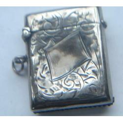 Antiek 925 Sterling Silver Vesta Case