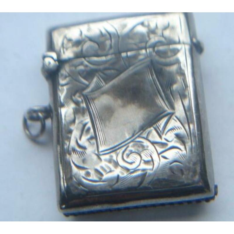 Antiek 925 Sterling Silver Vesta Case