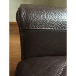 Leren bankstel 2 en 3 zits van Italiaanse merk Natuzzi