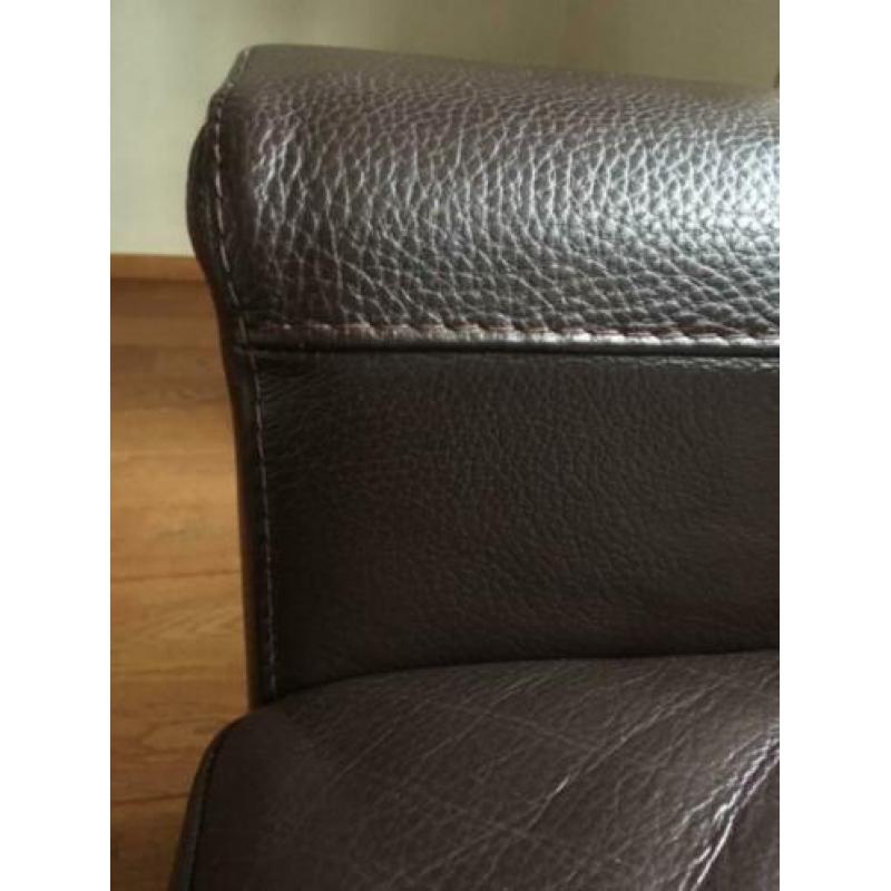 Leren bankstel 2 en 3 zits van Italiaanse merk Natuzzi