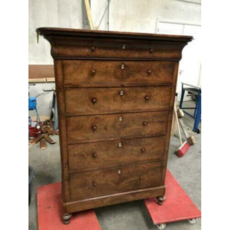 Biedermeier antieke kast. Zie foto’s.