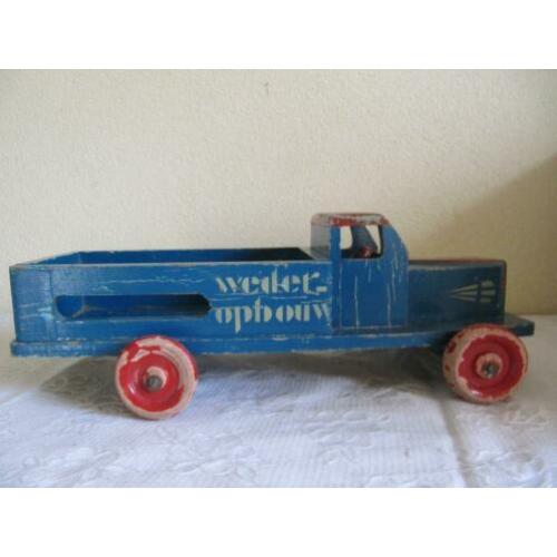 houte vracht auto WEDER OPBOUW zeldzaam 1945/1950