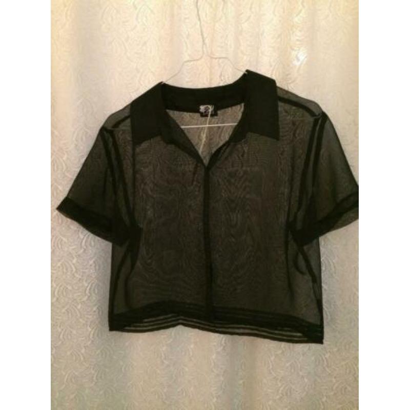 Vintage / feestkleding / zwart blouseje / maat:L