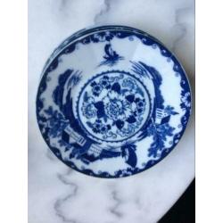 Mooie blauw/wit kop en schotel 5 stuks