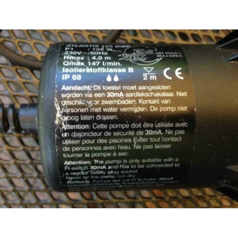 Vijverpomp atlantis 125 dwp 125 watt 50h