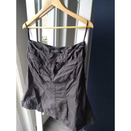Stoere donkergrijze rok Sandwich draagmaat 38/40
