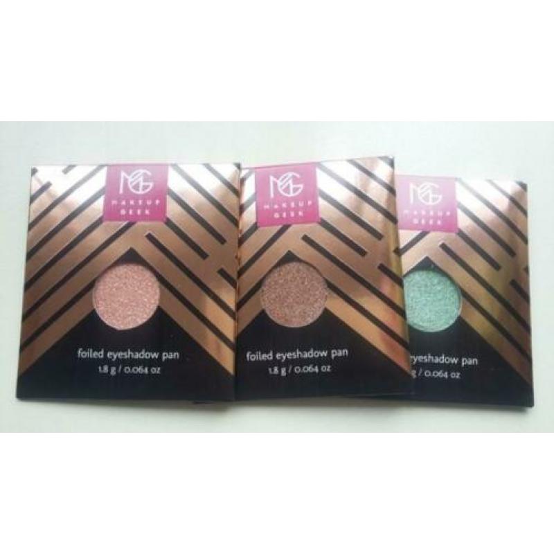 Makeup Geek foiled eyeshadows 3 kleuren
