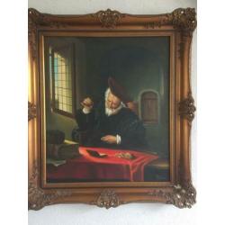 Goudweger van Salomon Koninck pracht werk 90 x 80 cm